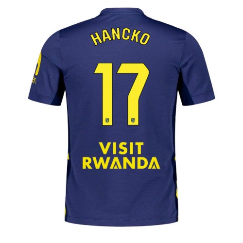 Stroje piłkarskie Atletico Madrid David Hancko #17 Koszulka Wyjazdowej 2025-26 Krótki Rękaw